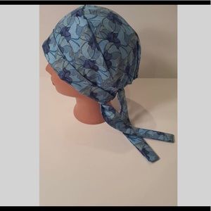 Watercolor flower scrub cap
